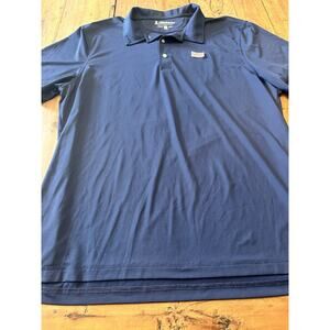 Chubbies Performance Golf XXL Polo Blue Shirt Short Sleeve American Flag USA